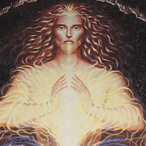 Octavio Ocampo "Resurrection" Vintage 2000 Jesus Art Print Wood Frame 13" x 18" - Picture 6 of 16
